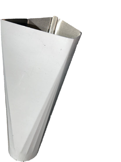 80 Deg. White 3x4" to 3" Downspout Reducer