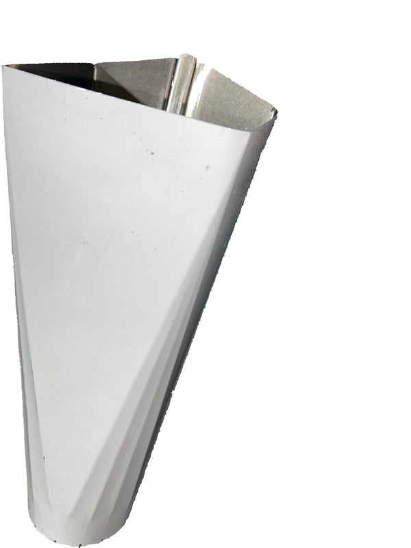 80 Deg. White 3x4" to 3" Downspout Reducer