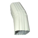 Professional 2x3 Aluminum Downspout Elbow 22.5 Degree Type A showing ribbed construction and smooth interior