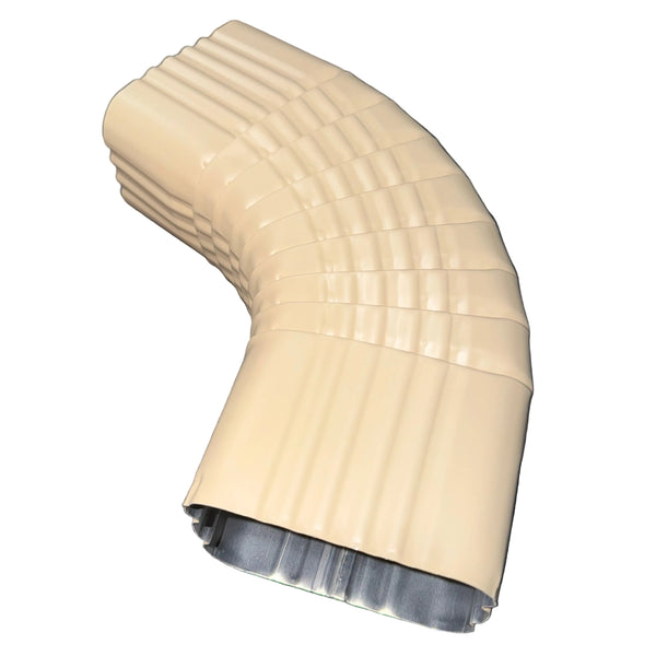 3x4" 75-Degree Downspout Elbow – Type B Corrugated Aluminum (25+ Colors)