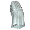Professional 2x3 Aluminum Downspout Elbow 22.5 Degree Type A showing ribbed construction and smooth interior
