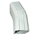 Professional 2x3 Aluminum Downspout Elbow 22.5 Degree Type A showing ribbed construction and smooth interior