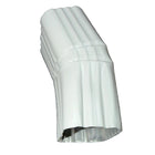 Professional 2x3 Aluminum Downspout Elbow 22.5 Degree Type A showing ribbed construction and smooth interior