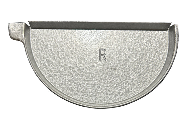 GA 6" Half Round Gutter End Cap - Aluminum | 25+ Colors | Left/Right Options