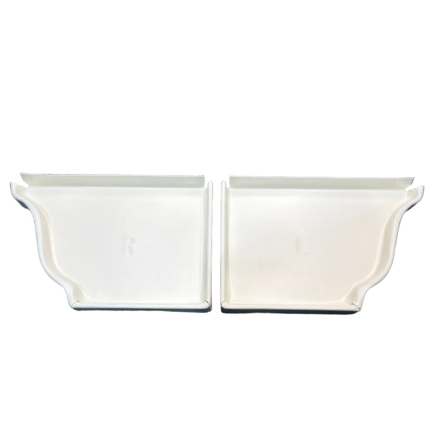 5K aluminum gutter end cap for 5-inch K-style gutters. Stops leaks permanently. 30 factory colors. Left, right, pairs, contractor bulk packs. Damascus OR.