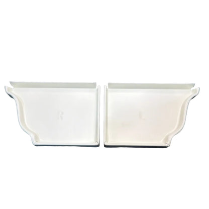 5K aluminum gutter end cap for 5-inch K-style gutters. Stops leaks permanently. 30 factory colors. Left, right, pairs, contractor bulk packs. Damascus OR.