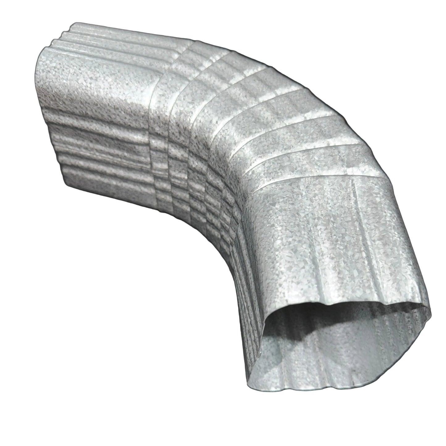 3x4 aluminum downspout elbow 75 degree Type A Style A corrugated ribbed clay brown gutter bend fitting professional grade rectangular profile high capacity drainage tight spaces deep fascia - GutterAll Damascus Oregon