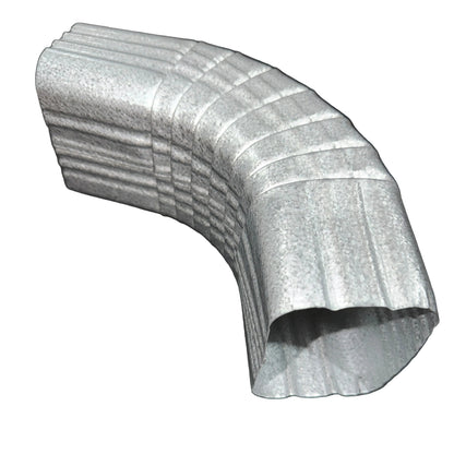 3x4 aluminum downspout elbow 75 degree Type A Style A corrugated ribbed clay brown gutter bend fitting professional grade rectangular profile high capacity drainage tight spaces deep fascia - GutterAll Damascus Oregon