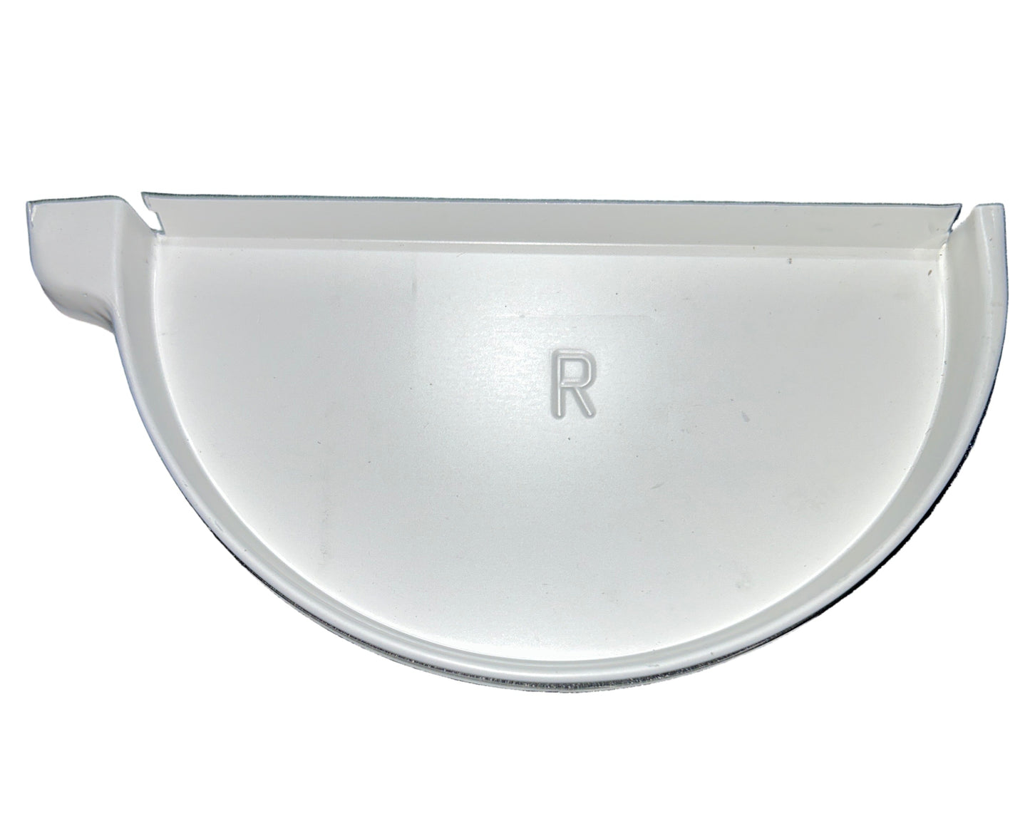 GA 6" Half Round Gutter End Cap - Aluminum | 25+ Colors | Left/Right Options