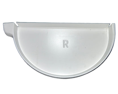 GA 6" Half Round Gutter End Cap - Aluminum | 25+ Colors | Left/Right Options