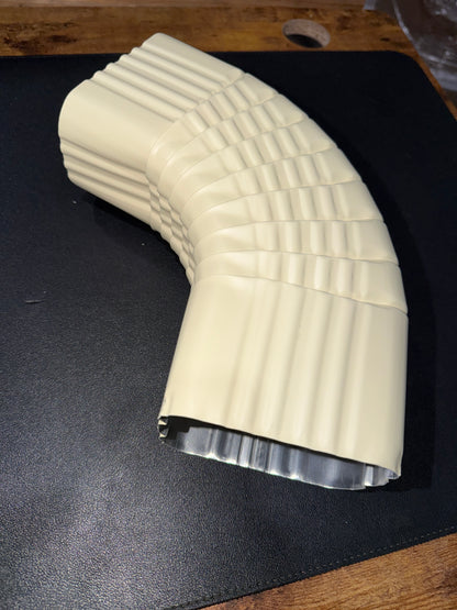 3x4" 75-Degree Downspout Elbow – Type B Corrugated Aluminum (25+ Colors)