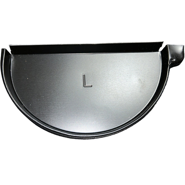 GA 6" Half Round Gutter End Cap - Aluminum | 25+ Colors | Left/Right Options