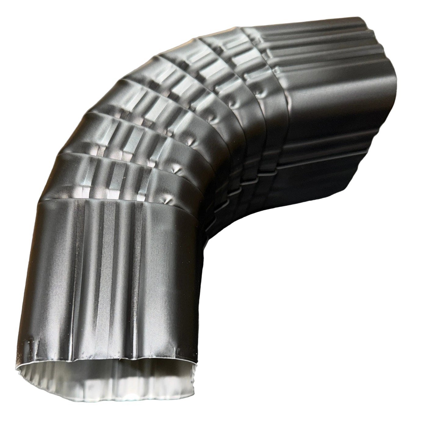 3x4 aluminum downspout elbow 75 degree Type A Style A corrugated ribbed clay brown gutter bend fitting professional grade rectangular profile high capacity drainage tight spaces deep fascia - GutterAll Damascus Oregon