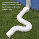 White-2pack Rain Gutter Downspout Extensions Flexible, Drain Downspout Extender,Down Spout Drain Extender, Gutter Connector Rainwater Drainage,Extendable from 21 to 68 Inches