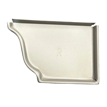 5K aluminum gutter end cap for 5-inch K-style gutters. Stops leaks permanently. 30 factory colors. Left, right, pairs, contractor bulk packs. Damascus OR.