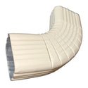 Professional 2x3 Type B downspout elbow 75-degree corrugated aluminum. Superior strength ribbed design in 25+ colors. Optimal water flow. Damascus OR contractor pricing.
