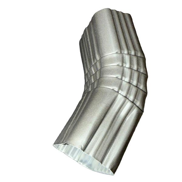 Professional 2x3 inch downspout elbow with 45 degree Type A ribbed aluminum construction. Superior strength, optimal water flow, 25+ colors. Damascus OR + nationwide shipping.
