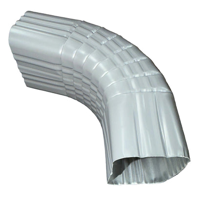 3x4 aluminum downspout elbow 75 degree Type A Style A corrugated ribbed clay brown gutter bend fitting professional grade rectangular profile high capacity drainage tight spaces deep fascia - GutterAll Damascus Oregon