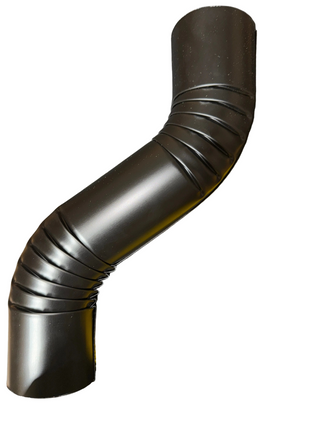 Buy black 3" Round Double Offset 6" Aluminum Downspout Extension White Professional Grade Gutter