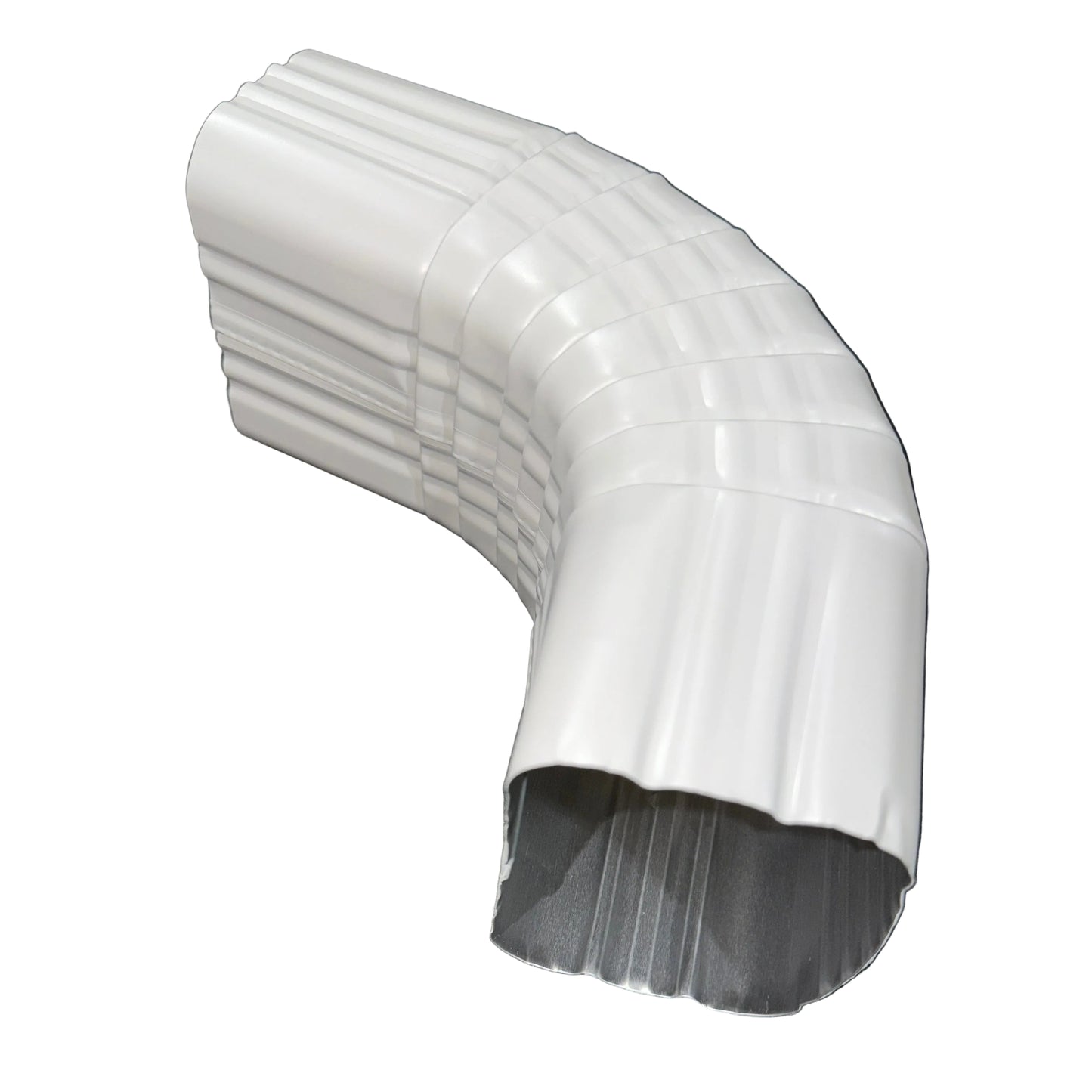 3x4 aluminum downspout elbow 75 degree Type A Style A corrugated ribbed clay brown gutter bend fitting professional grade rectangular profile high capacity drainage tight spaces deep fascia - GutterAll Damascus Oregon