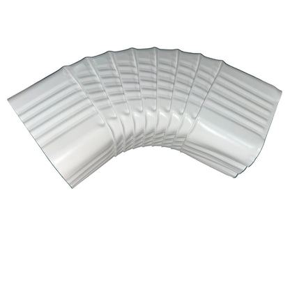 Professional 2x3 Type B downspout elbow 75-degree corrugated aluminum. Superior strength ribbed design in 25+ colors. Optimal water flow. Damascus OR contractor pricing.
