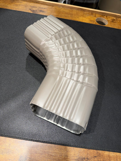 3x4" 75-Degree Downspout Elbow – Type B Corrugated Aluminum (25+ Colors)