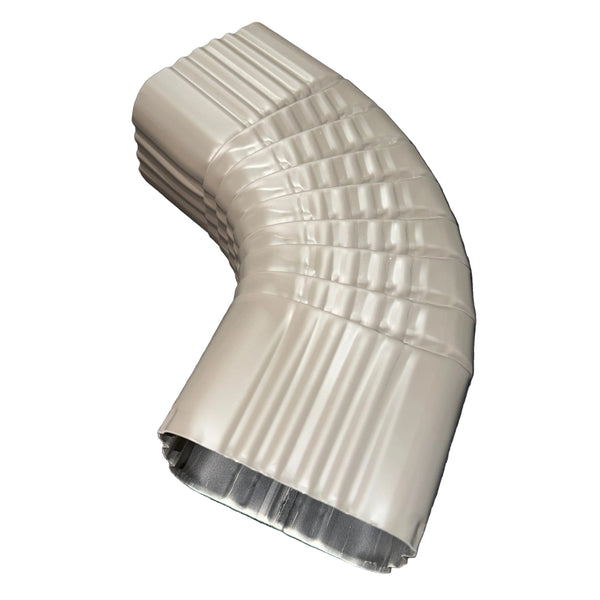 3x4" 75-Degree Downspout Elbow – Type B Corrugated Aluminum (25+ Colors)
