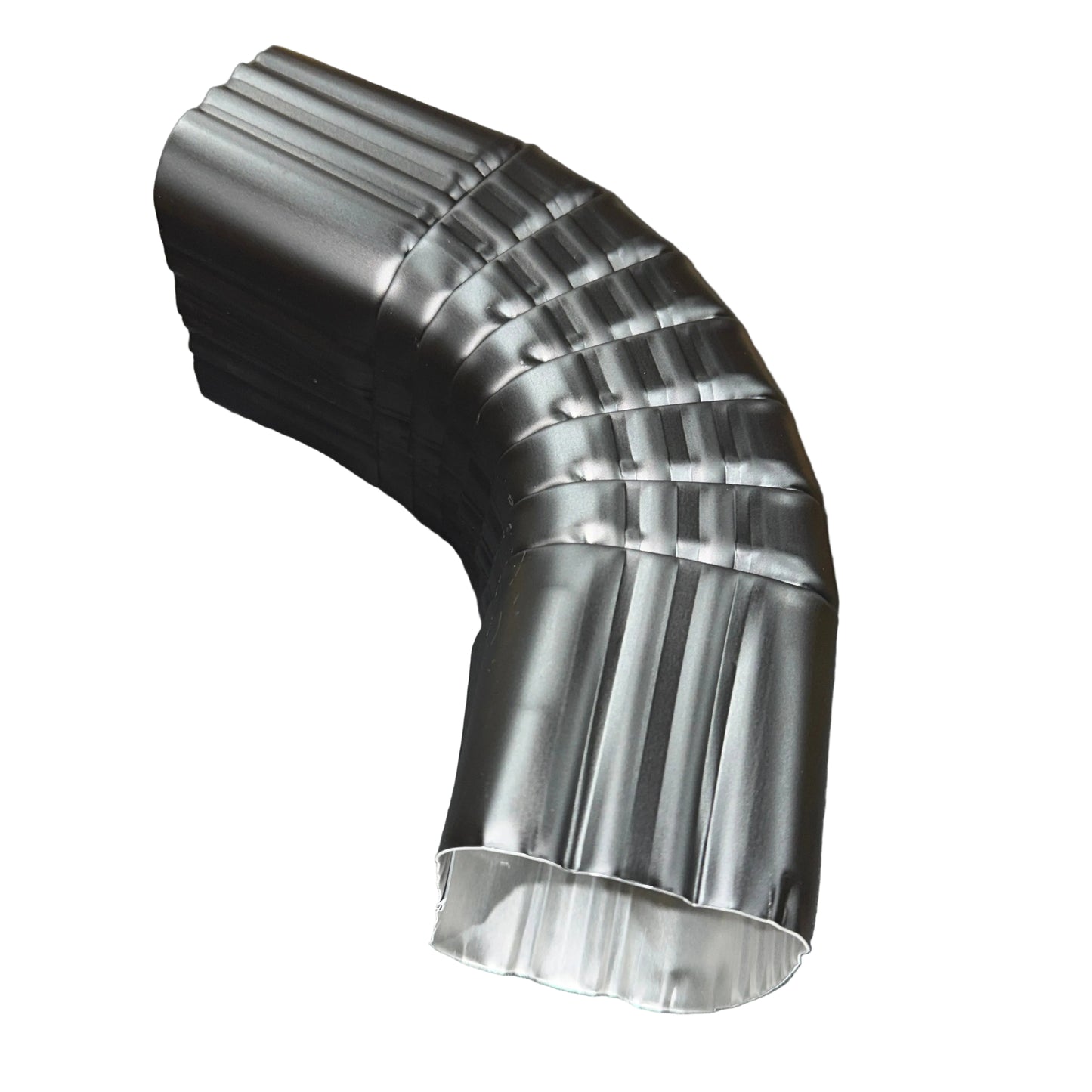 3x4 aluminum downspout elbow 75 degree Type A Style A corrugated ribbed clay brown gutter bend fitting professional grade rectangular profile high capacity drainage tight spaces deep fascia - GutterAll Damascus Oregon