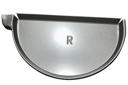 GA 6" Half Round Gutter End Cap - Aluminum | 25+ Colors | Left/Right Options