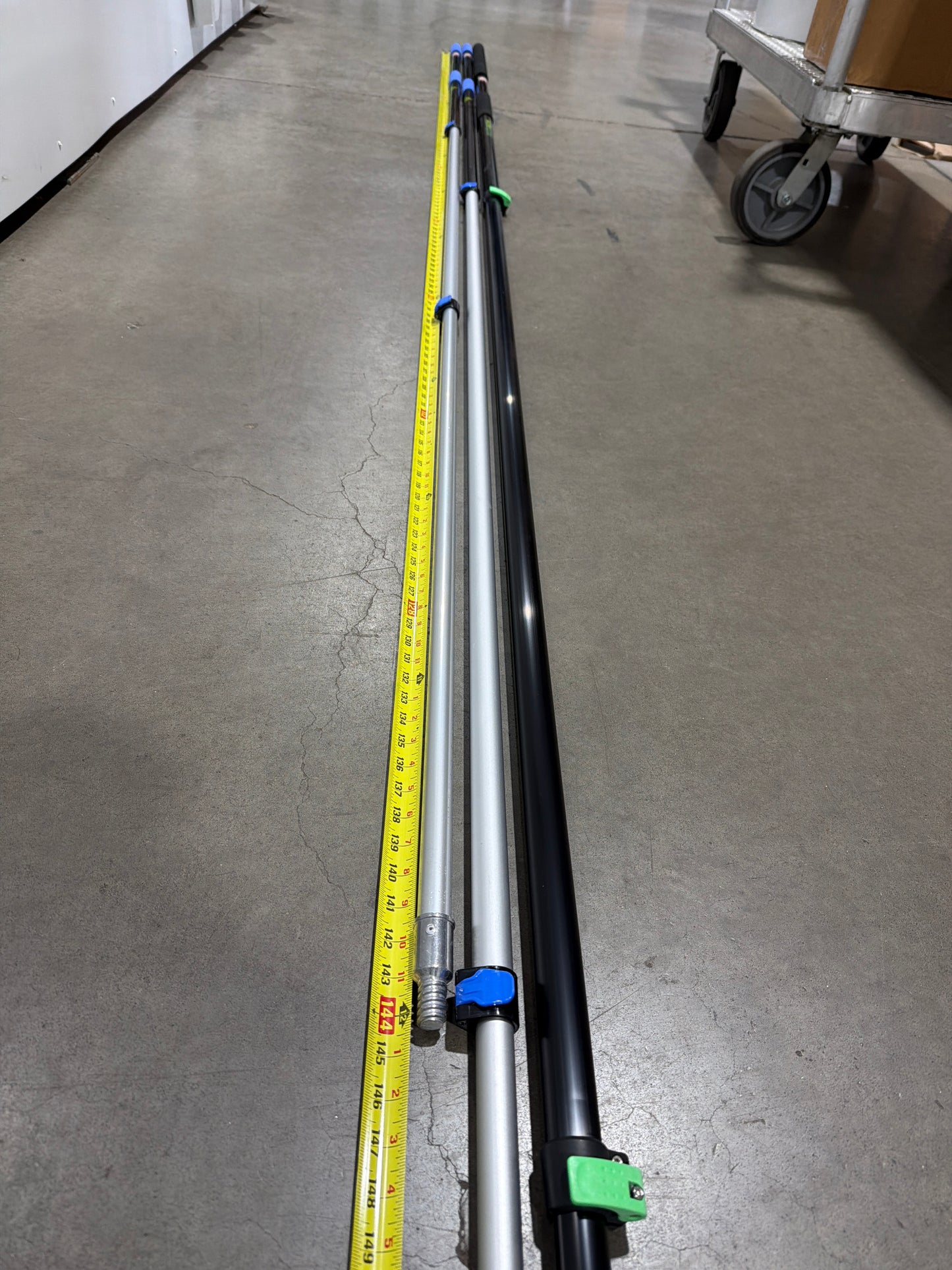 12 ft Eversprout telescoping extension pole lightweight aluminum quick-lock connectors universal threaded mount 12 17 24 foot options GutterAll Damascus Oregon