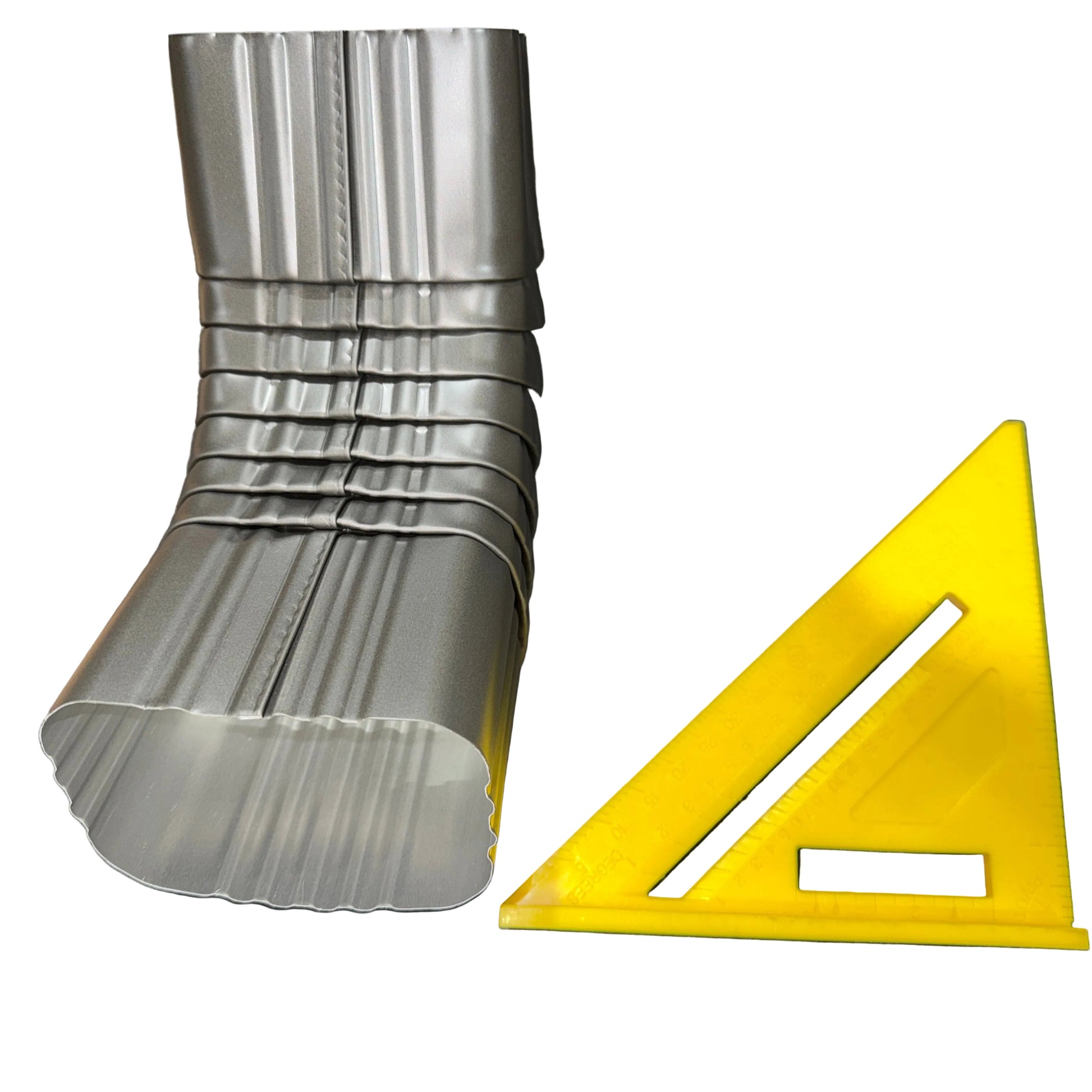 3x4 aluminum downspout elbow 75 degree Type A Style A corrugated ribbed clay brown gutter bend fitting professional grade .027 gauge rectangular profile high capacity drainage tight spaces deep fascia - GutterAll Damascus Oregon