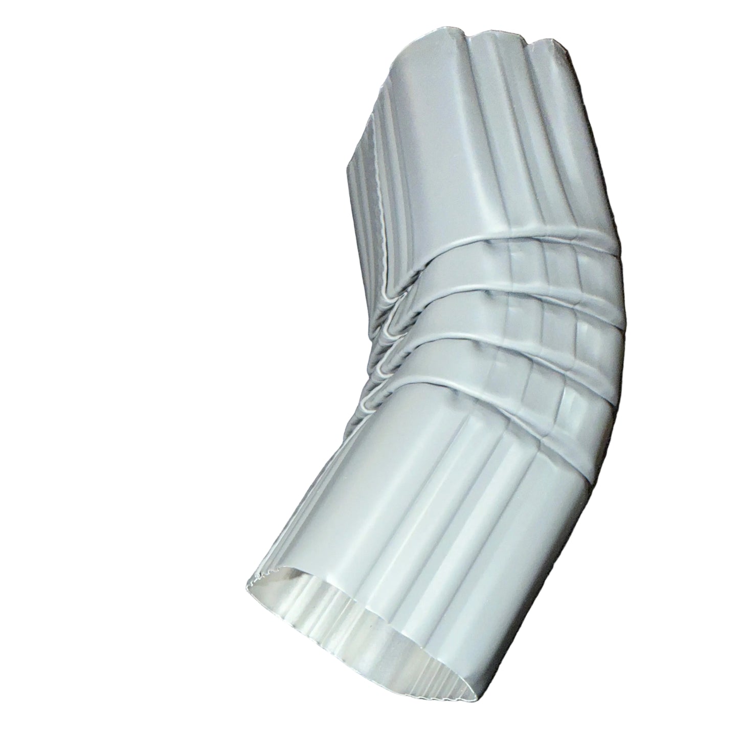 Professional 2x3 inch downspout elbow with 45 degree Type A ribbed aluminum construction. Superior strength, optimal water flow, 25+ colors. Damascus OR + nationwide shipping.

