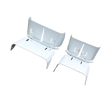 White Galvanized Downspout Hinge Swing Access for Cleaning Maintenance