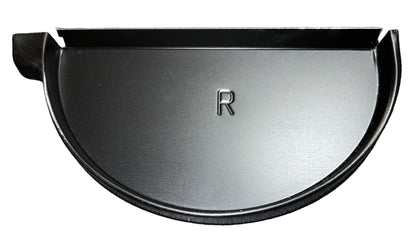 GA 6" Half Round Gutter End Cap - Aluminum | 25+ Colors | Left/Right Options