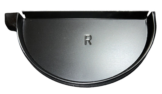 GA 6" Half Round Gutter End Cap - Aluminum | 25+ Colors | Left/Right Options