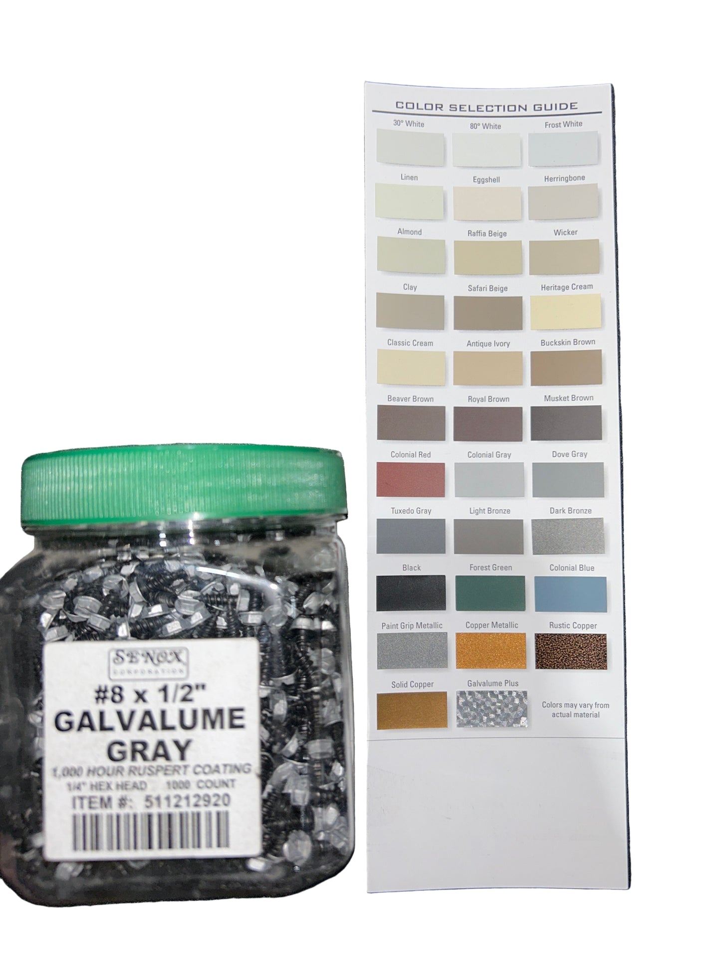 #8 x 1/2" Hex Zip Screws | Aluminum Head | 30 Colors | Damascus OR