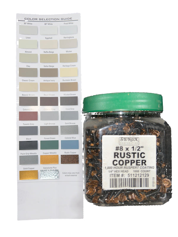 Professional #8 Hex Aluminum Zip Screws – Ruspert Coated | 25+ Color Options | Bulk