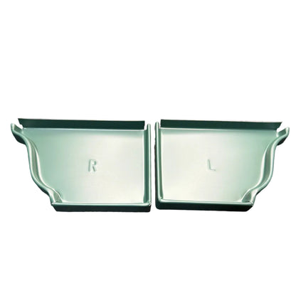 5K aluminum gutter end cap for 5-inch K-style gutters. Stops leaks permanently. 30 factory colors. Left, right, pairs, contractor bulk packs. Damascus OR.