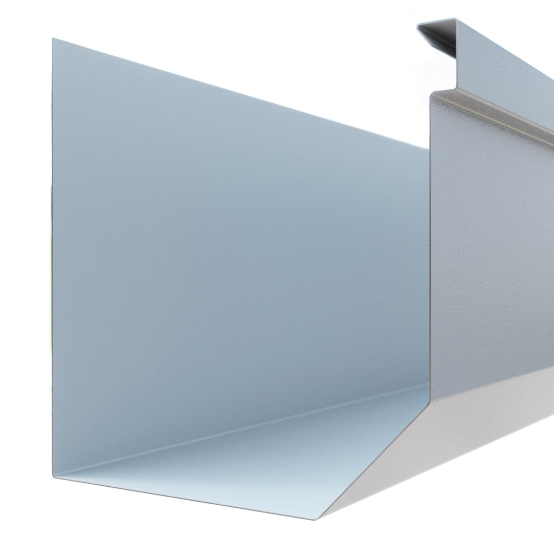 BG7 commercial box gutter 7-inch seamless aluminum cut and drop high-capacity rectangular profile Damascus Oregon GutterAll