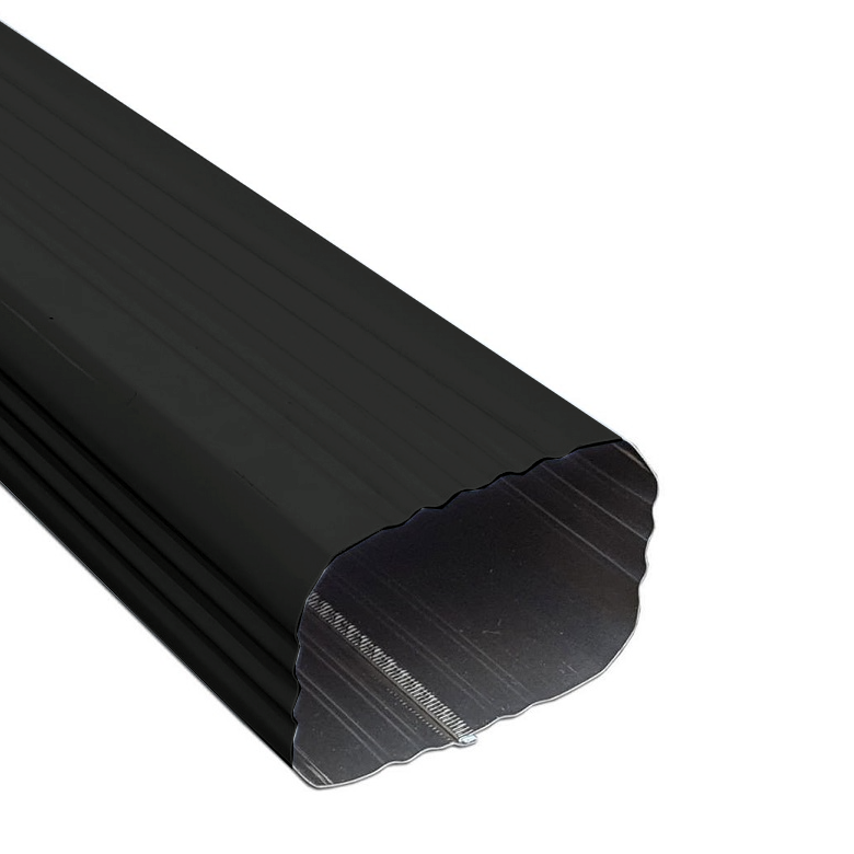 Black aluminum downspout, 3x4 inch, efficient water flow