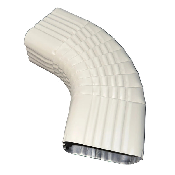 3x4" 75-Degree Downspout Elbow – Type B Corrugated Aluminum (25+ Colors)