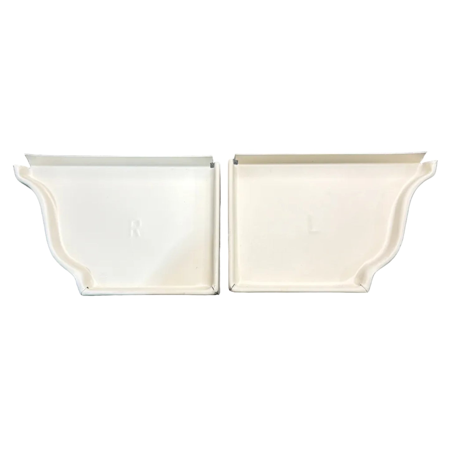 5K aluminum gutter end cap for 5-inch K-style gutters. Stops leaks permanently. 30 factory colors. Left, right, pairs, contractor bulk packs. Damascus OR.