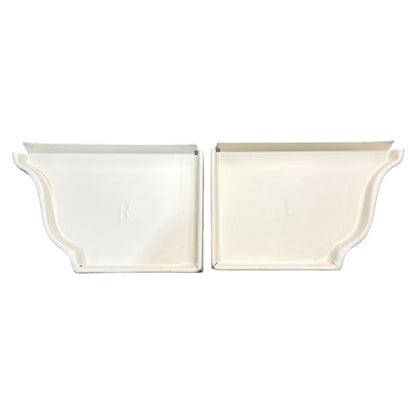 5K aluminum gutter end cap for 5-inch K-style gutters. Stops leaks permanently. 30 factory colors. Left, right, pairs, contractor bulk packs. Damascus OR.