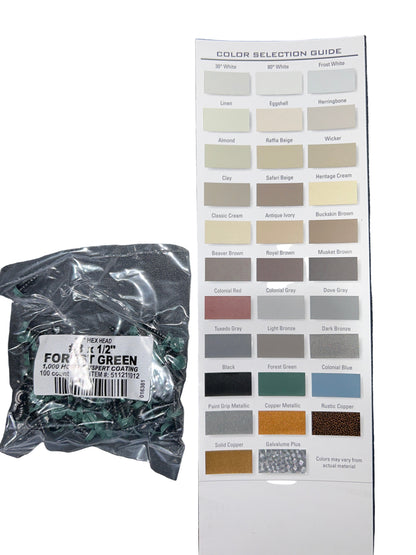 #8 x 1/2" Hex Zip Screws | Aluminum Head | 30 Colors | Damascus OR