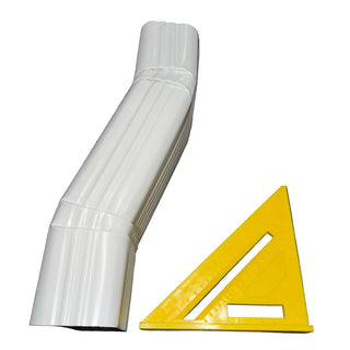 3x4" Double A Offset Downspout Extension Professional Aluminum 2" Offset 25+ Colors Damascus OR