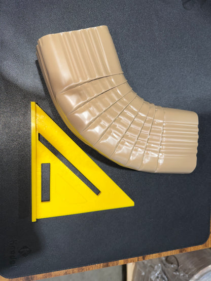 3x4" 75-Degree Downspout Elbow – Type B Corrugated Aluminum (25+ Colors)