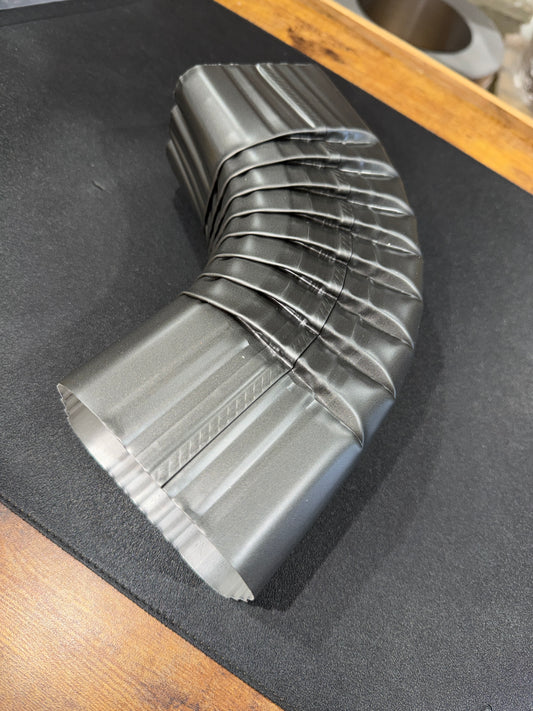 3x4" 75-Degree Downspout Elbow – Type B Corrugated Aluminum (25+ Colors)