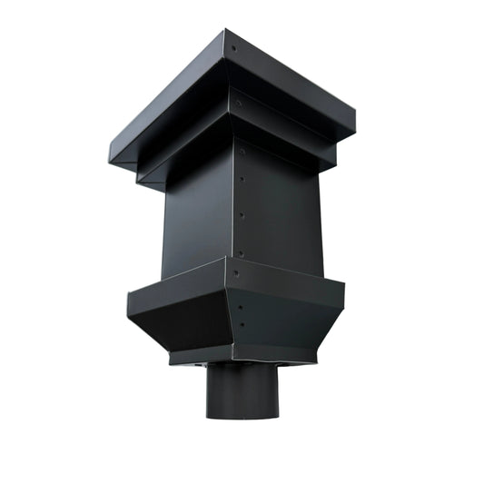 Aluminum Collection Box 10x9x7 Modern Stepped Conductor Head GutterAll