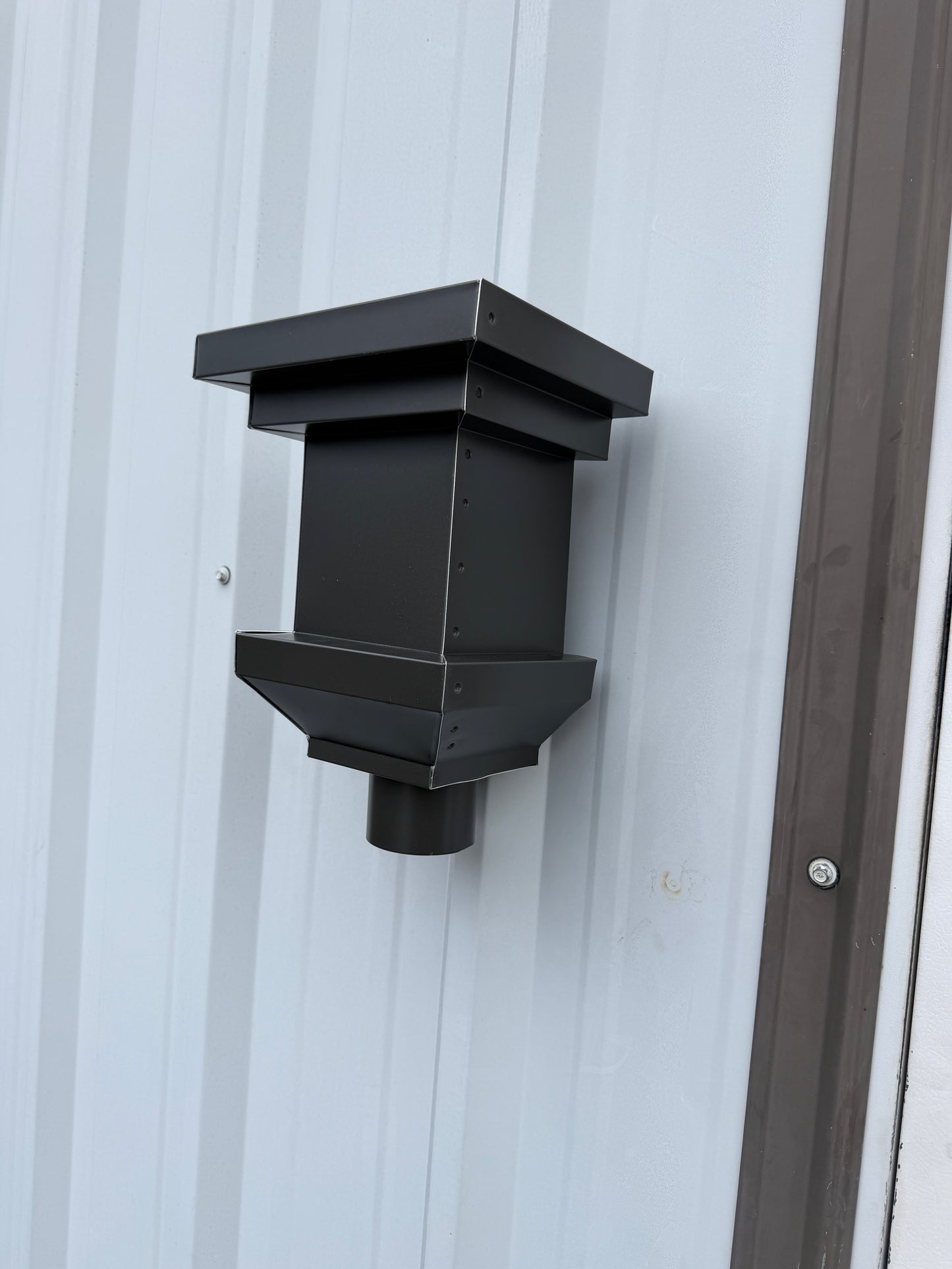 Aluminum Collection Box 10x9x7 Modern Stepped Conductor Head GutterAll
