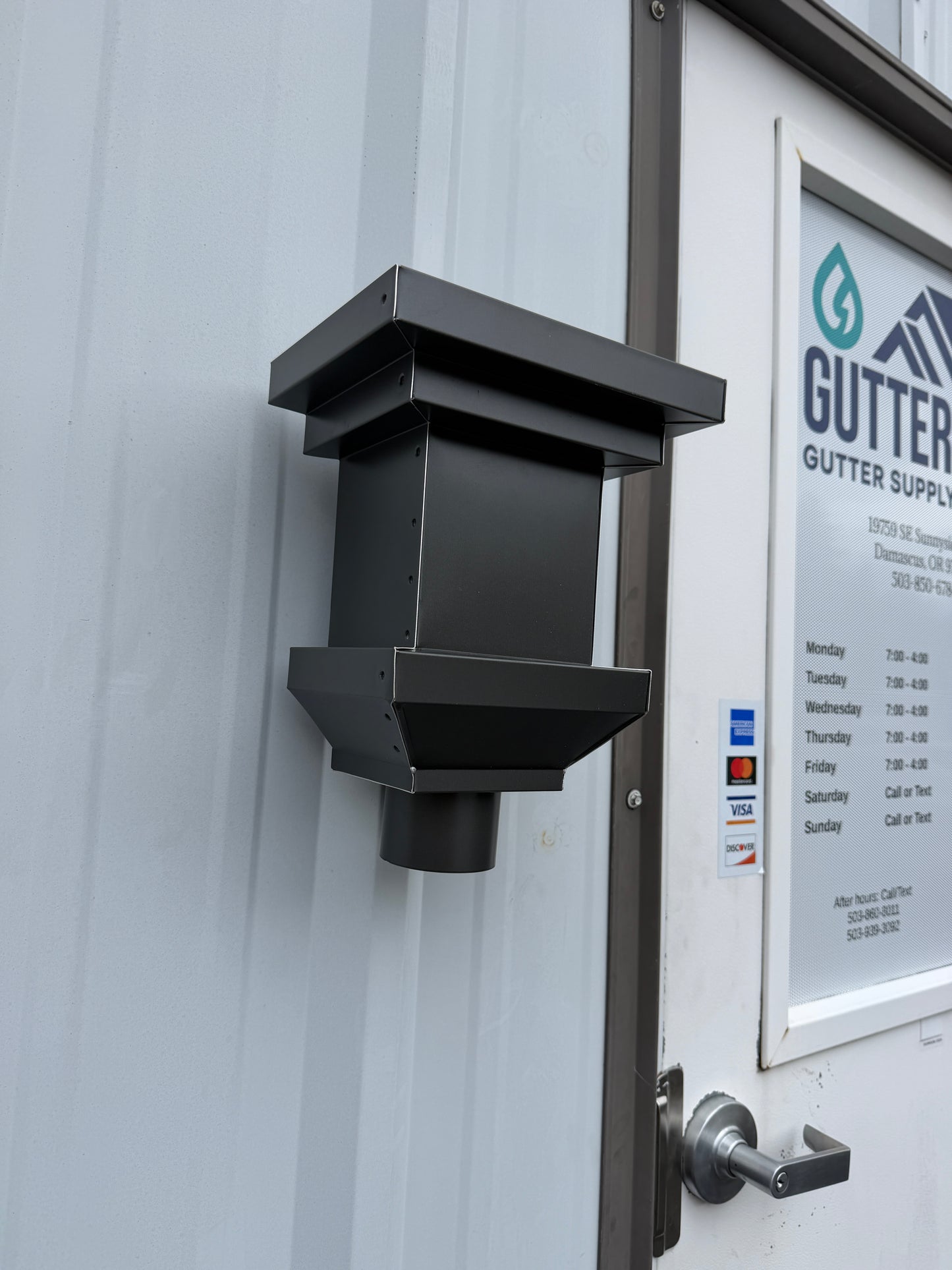 Aluminum Collection Box 10x9x7 Modern Stepped Conductor Head GutterAll